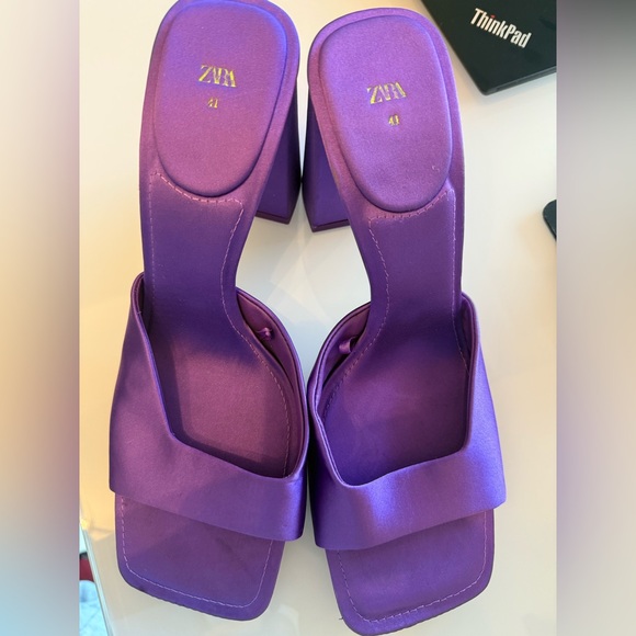 Zara Women's Vibrant Purple Heels - Picture 1 of 4